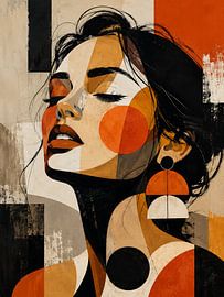 Earth Tone Abstract Female Illustration by Dodik Hariyono