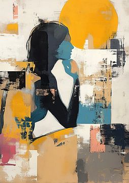 Vrouw Abstract van Blikvanger Schilderijen