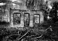 Remains of an abandoned farmhouse
