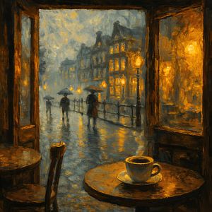 À travers la pluie et le verre