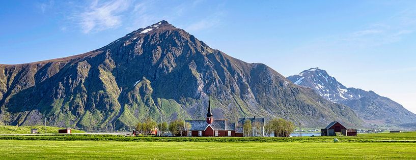 Church of Flakstad on the Lofoten Islands, Norway by Rietje Bulthuis
