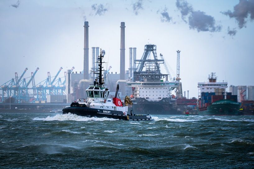 Tug VB Brent in the port of Rotterdam by Jan Georg Meijer