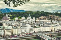 Blick über Salzburg vom Kapuzinerberg aus von Rob van der Pijll Miniaturansicht