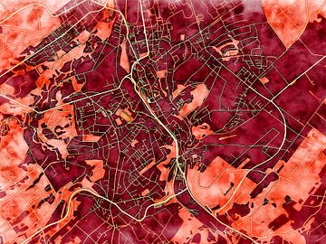 Map of Stolberg (Rheinland) with the style 'Amber Autumn' by Maporia