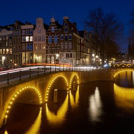 Les canaux d'Amsterdam à l'heure bleue sur Ad Jekel