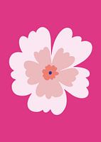 Einfache rosa Blume