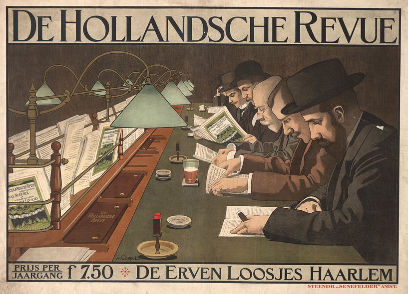 De Hollandsche Revue, Johann Georg van Caspel von Vintage Afbeeldingen