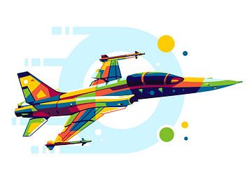 F-5 Tiger II in Pop Art van Lintang Wicaksono