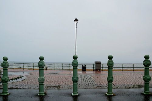 Regenachtige dag op het strand
