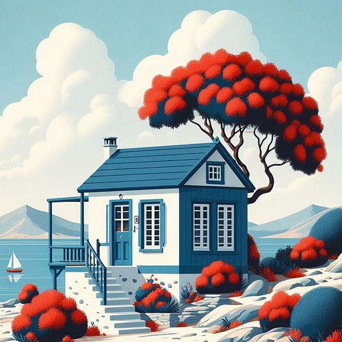 little house with tree