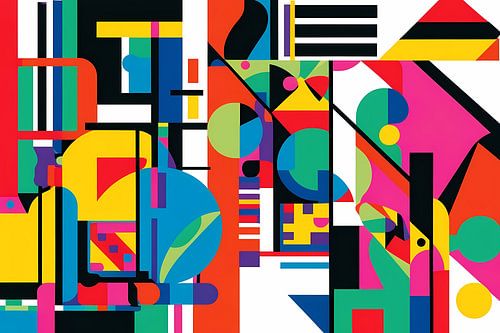 Kleurrijk geometrisch abstract ontwerp