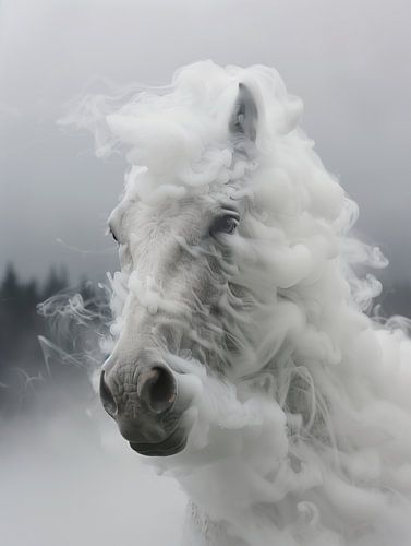 Etherische Manifestatie: Een Paard van Rook