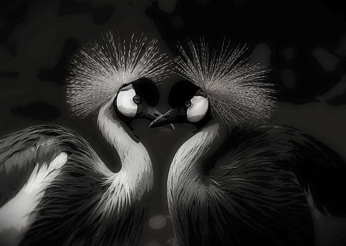 Romantic Cranes van Moonheart Artworks