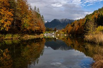 Herfst idylle aan het Riessersee meer van Christina Bauer Photos