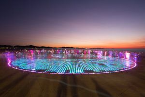 Zonaanbidding - lichtshow in Zadar van Dennis Eckert