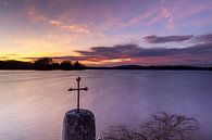 Paarse wolken op de Staffelsee van Teresa Bauer thumbnail