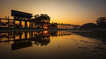 The U Bein Bridge in Myanmar by Roland Brack