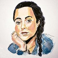 Mädchen mit schwarzem Haar