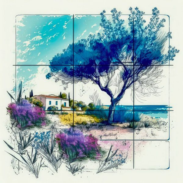 Bij de Middellandse zee van Vlindertuin-Art