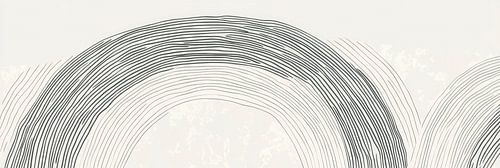 Zwart-wit boho regenboog panorama