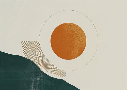 Bauhaus Japandi Abstrait | Abstrait moderne