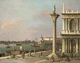 S. Marco-Becken - Von der Piazzetta, Canaletto von Meisterhafte Meister Miniaturansicht