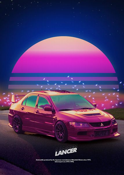 Mitsubishi Lancer Synthwave von Ali Firdaus