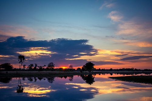 Réflexion au coucher du soleil Kampina