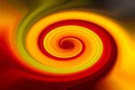 Abstraction with yellow, green and red lines