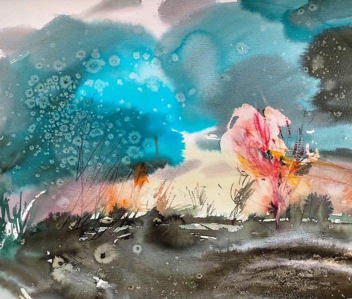 Landscape Watercolor by Erwin van Hooff