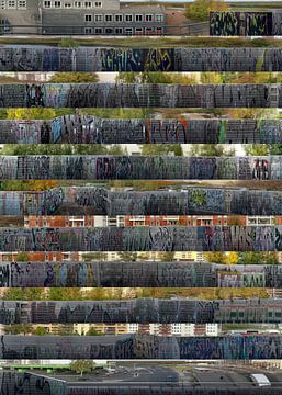 Collage panoramique de graffiti du S-Bahn sur Krumme Visuals