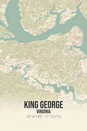 Vintage map of King George (Virginia), USA. by Prints of Place