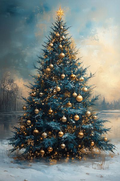 Weihnachtsbaum von Abstraktes Gemälde