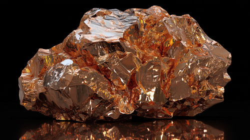 Bronzen mineraal steen panorama