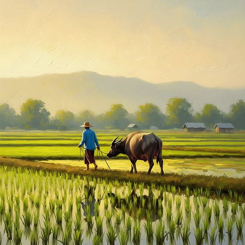 Der Landwirt und der Büffel