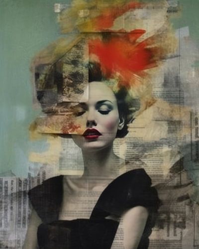 Popart portret met een vleugje vintage