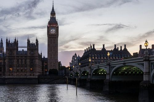 Big Ben à Londres au coucher du soleil