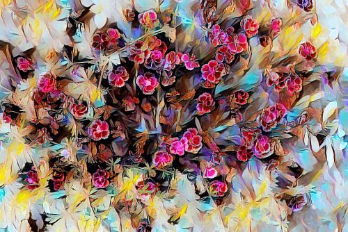 Pink Flowers Abstract