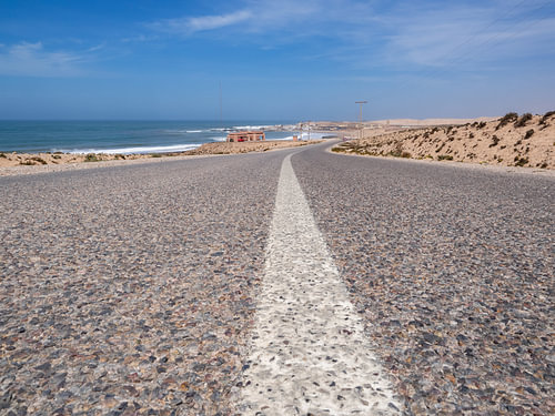 On the way to the authentic fishing village Tifnit in Morocco