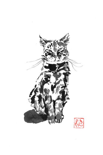 suspicious cat by Péchane Sumie