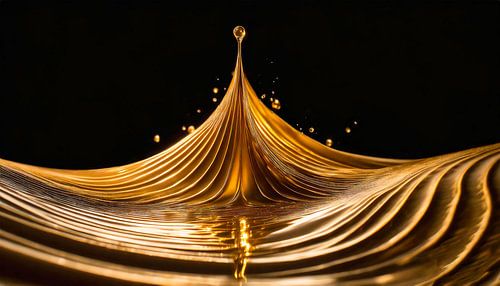 Goldfarben tropfen