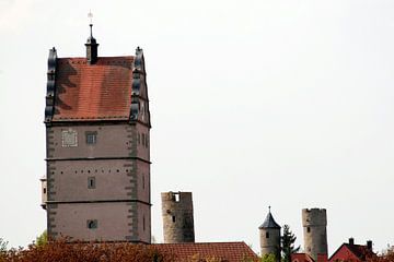 Hohntor von Bad Neustadt mit Stadtmauer-Türmchen
