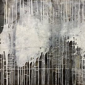 O.T. - Black and White, mixed media on canvas