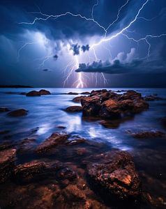 Gewitter über dem Meer