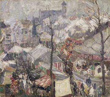 Jahrmarkt auf dem Vrijdagmarkt in Gent, Gustave De Smet, 1907