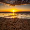 Zonsondergang op het strand van St. Peter Ording van Alexander Wolff