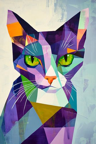 Geometrische elegantie - oog in oog met de kat