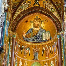 Christ Pantocrator in Cefalù Cathedral by Silva Wischeropp