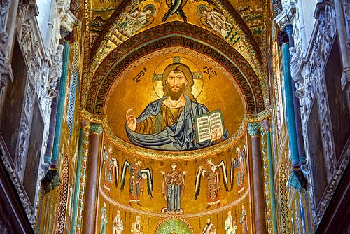 Christus Pantokrator in der Kathedrale von Cefalù