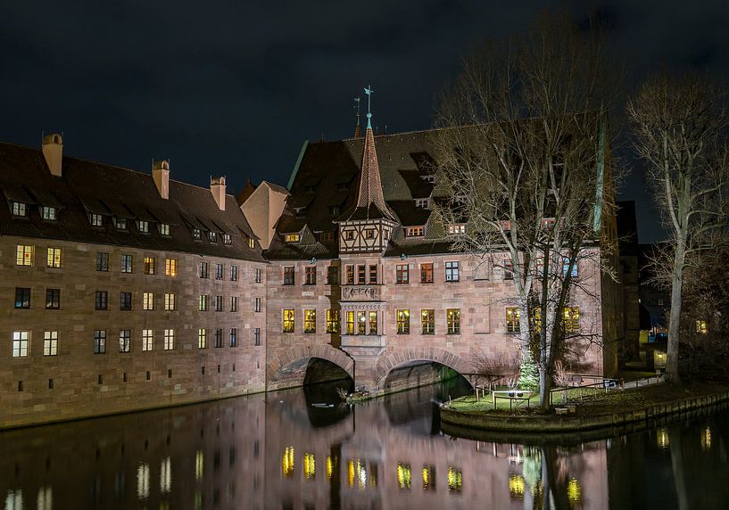 Nürnberg bei Nacht, Bayern, Deutschland von Atelier Liesjes